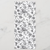 黒と白のトイレスクリプトアー結婚チメニュー メニュー (裏面)