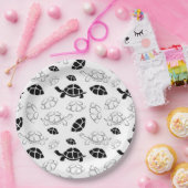 黒と白のトカゲ ペーパープレート (パーティー)