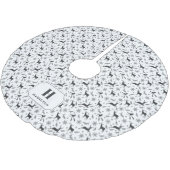 黒と白のトナカイ模様モノグラムツリースカート ブラッシュドポリエステルツリースカート (アングル)