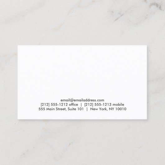 黒と白のトピアリーロゴII名刺 名刺 (裏面)