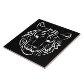 黒と白のトライバルタイガー タイル (側面)