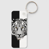 黒と白のトラ キーホルダー (裏面)
