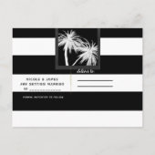 黒と白のトロピカルパモダンーム保存日 案内ポストカード (裏面)