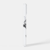 黒と白のトロールデザイン iPhone 15ケース (右側面)