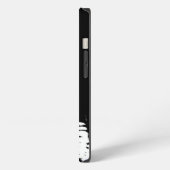 黒と白のドクロ iPhoneケース (左側面)