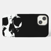 黒と白のドクロ iPhoneケース (裏面横)