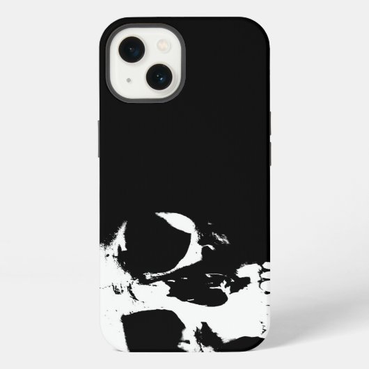 黒と白のドクロ iPhoneケース (裏面)