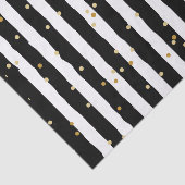 黒と白のドットストライプ付き 薄葉紙 (詳細)