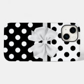 黒と白のドット柄 Case-Mate iPhoneケース iPhone 14ケース (裏面 (横))