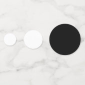 黒と白のドット模様の誕生日パーティー コンフェッティ (裏面)