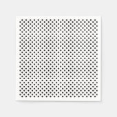 黒と白のドット模様 スタンダードカクテルナプキン (正面)