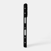 黒と白のドット カスタムネーム iPhone 16ケース (右側面)