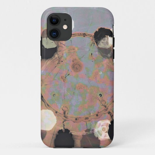 黒と白のドット グランジデジタルアート ユニティ Case-Mate iPhoneケース (裏面)