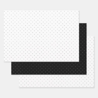 黒と白のドット ラッピングペーパーシート