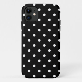黒と白のドット iPhone 11 ケース