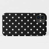 黒と白のドット Case-Mate iPhoneケース (裏面(横))