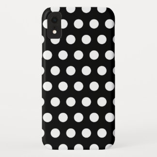 黒と白のドット iPhone XRケース