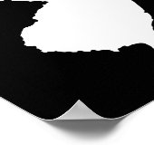 黒と白のニュージャージー ポスター (角)