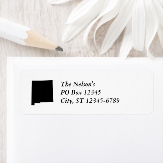 黒と白のニューメキシコ ラベル (インサイチュ)