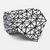 黒と白のネットをテーマにしたトレンディなパターン ネクタイ (ロール)
