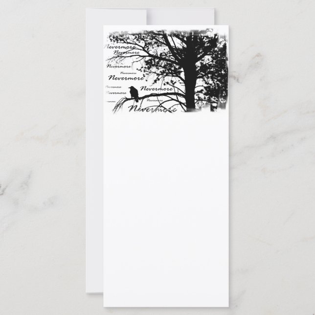 黒と白のネバーモアレイヴンシルエット (正面)