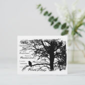 黒と白のネバーモアレイヴンシルエット 招待状 (スタンド正面)