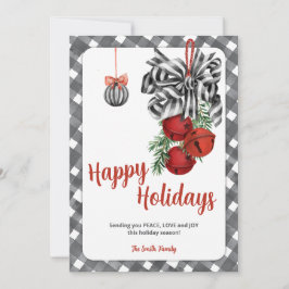 黒と白のノエルクリスマスカード シーズンカード