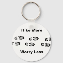 黒と白のハイキングより心配の少ないキーチェーン キーホルダー