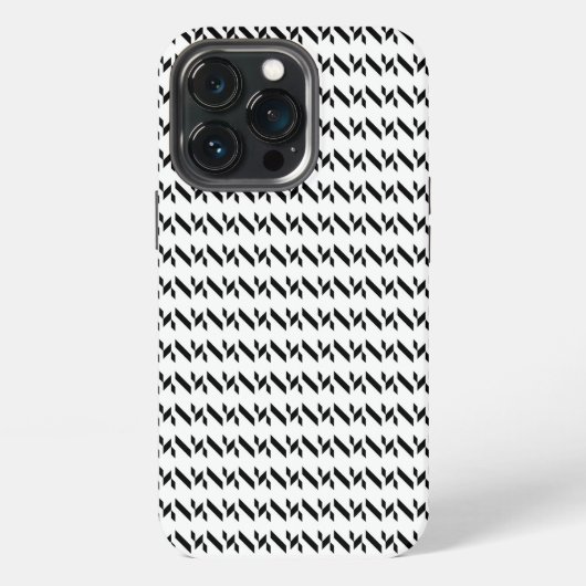 黒と白のハウンドトゥース iPhoneケース (裏面)