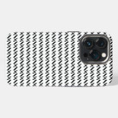 黒と白のハウンドトゥース iPhoneケース (裏面横)