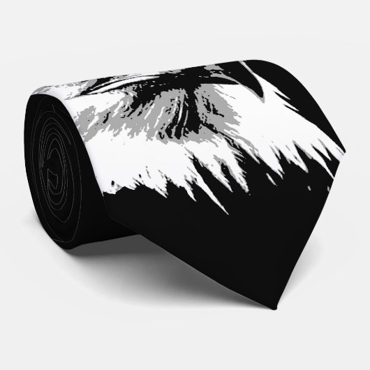黒と白のハゲのアメリカン・イーグル・ネックタイ ネクタイ (ロール)