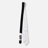 黒と白のハゲのアメリカン・イーグル・ネックタイ ネクタイ (裏面)