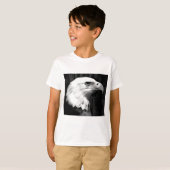 黒と白のハゲワシ Tシャツ (正面フル)