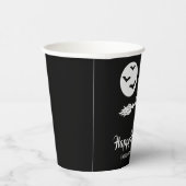 黒と白のハロウィン、魔法使いの箒 紙コップ (右)