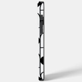 黒と白のハートのストライプ柄 Case-Mate iPhoneケース (裏面 / 左)