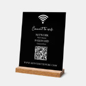 黒と白のハートWiFiアクリルサイン アクリルサイン (傾斜)