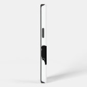 黒と白のバイソン(アメリカ野牛)のシルエット iPhoneケース (右側面)