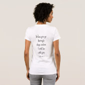 黒と白のバイブルのバックTシャツの詩 Tシャツ (裏面フル)