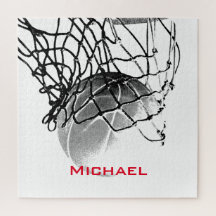 黒と白のバスケットボールあなたの名前を追加