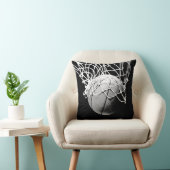 黒と白のバスケットボールアートワーク クッション (椅子)