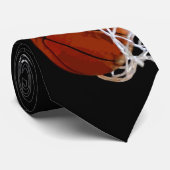 黒と白のバスケットボールネックタイ ネクタイ (ロール)