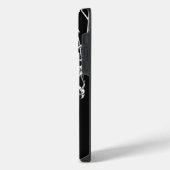 黒と白のバスケットボール iPhoneケース (左側面)