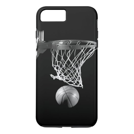 黒と白のバスケットボールiPhone 7プラスケース Case-Mate iPhoneケース (裏面)