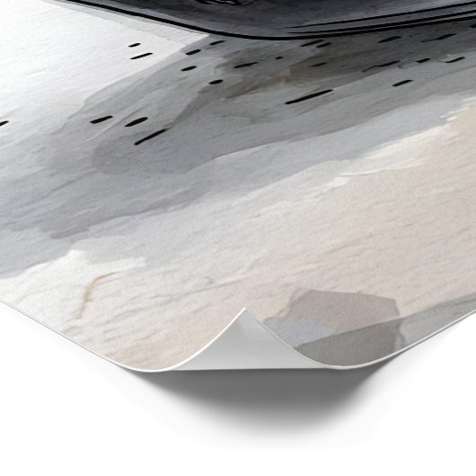 黒と白のバスルームおもしろいアーモダン、壁 ポスター (角)