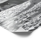 黒と白のバックライト付き田舎の雪のシーン フォトプリント            (角)