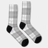 黒と白のバッファロープレイド柄 ソックス (右)