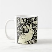 黒と白のバニーラビットバードイースターアーエレガントト コーヒーマグカップ (左)