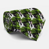 黒と白のバニー、首のネクタイをいたずらに ネクタイ (ロール)