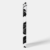 黒と白のバラの花模様 Case-Mate iPhoneケース (裏面 / 右)