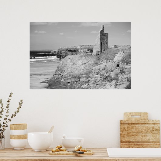 黒と白のバラニオン城跡 ポスター (キッチン)